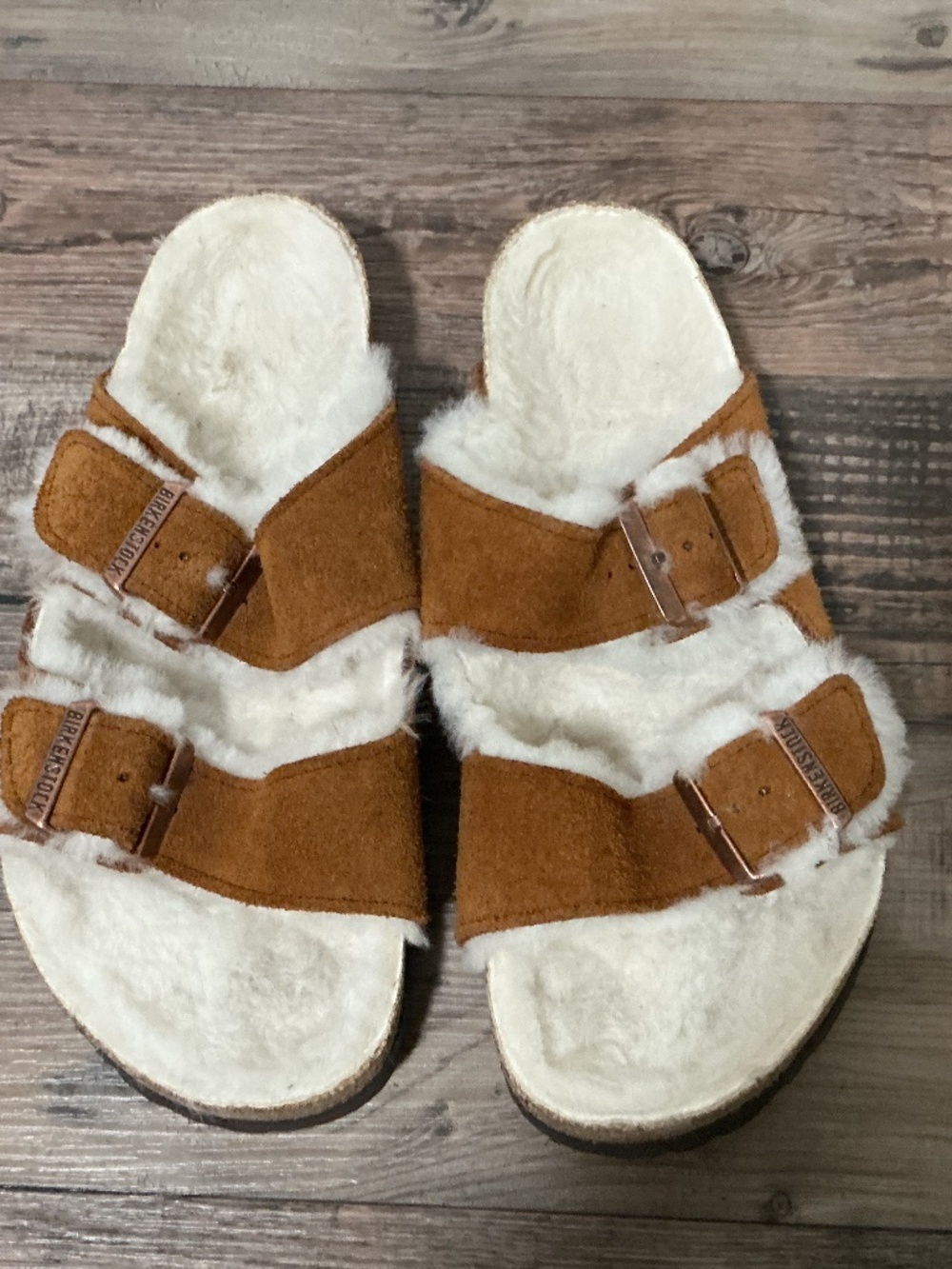 Birkenstock Arizona Shearling Lined Sandals - 40